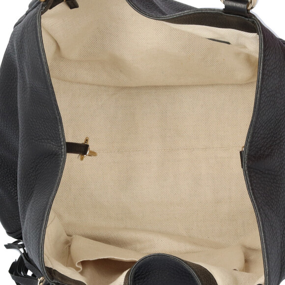 GUCCI Black Leather Shoulder Bag - Picture 6 of 11